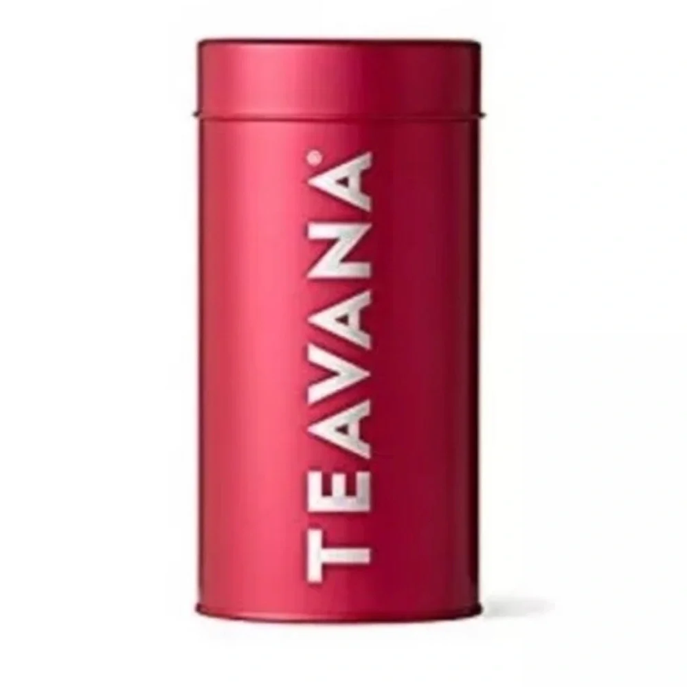 TEAVANA X2 Red Metal Tea Storage Tin 8 oz NEW - Picture 2 of 3